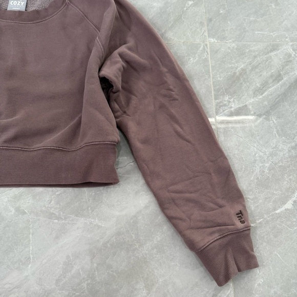 Women’s TNA Perfect Cozy Fleece Cropped Crew Neck Sweatshirt Size Medium - Picture 6 of 15
